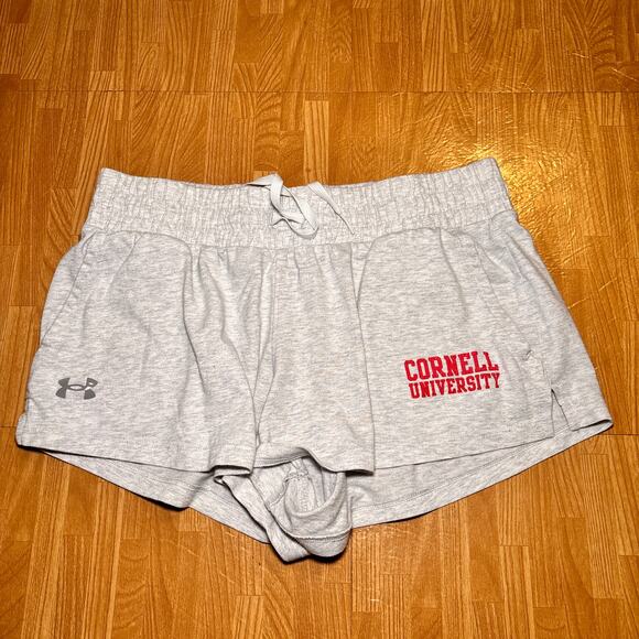 Cornell University Under Armour Athletic Shorts Gray Women’s Medium - Picture 2 of 5